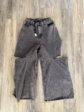 Fashion Nova Black Wash Baggy Jeans